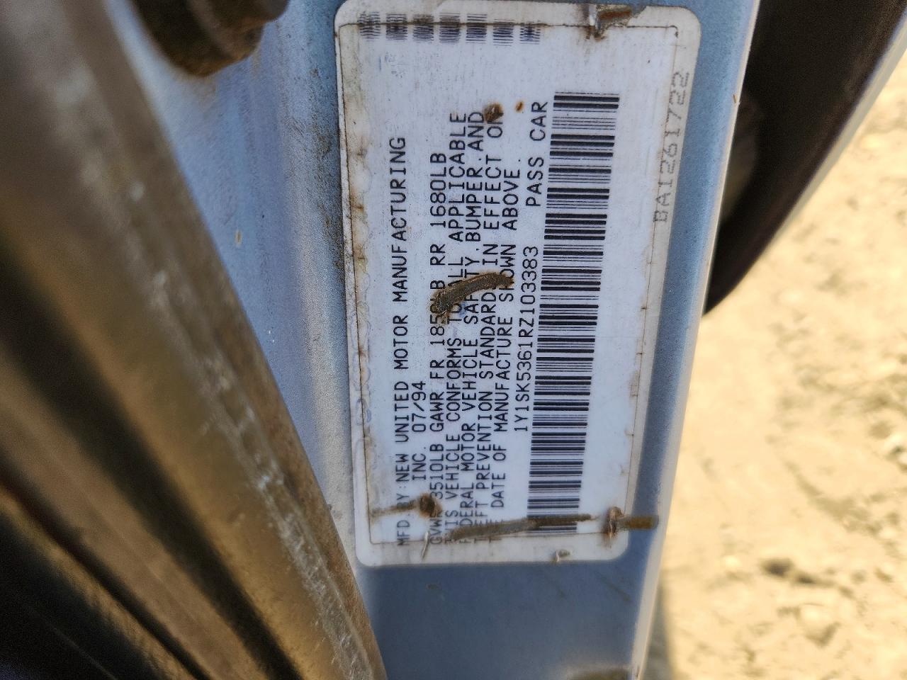 1994 GEO Prizm Base