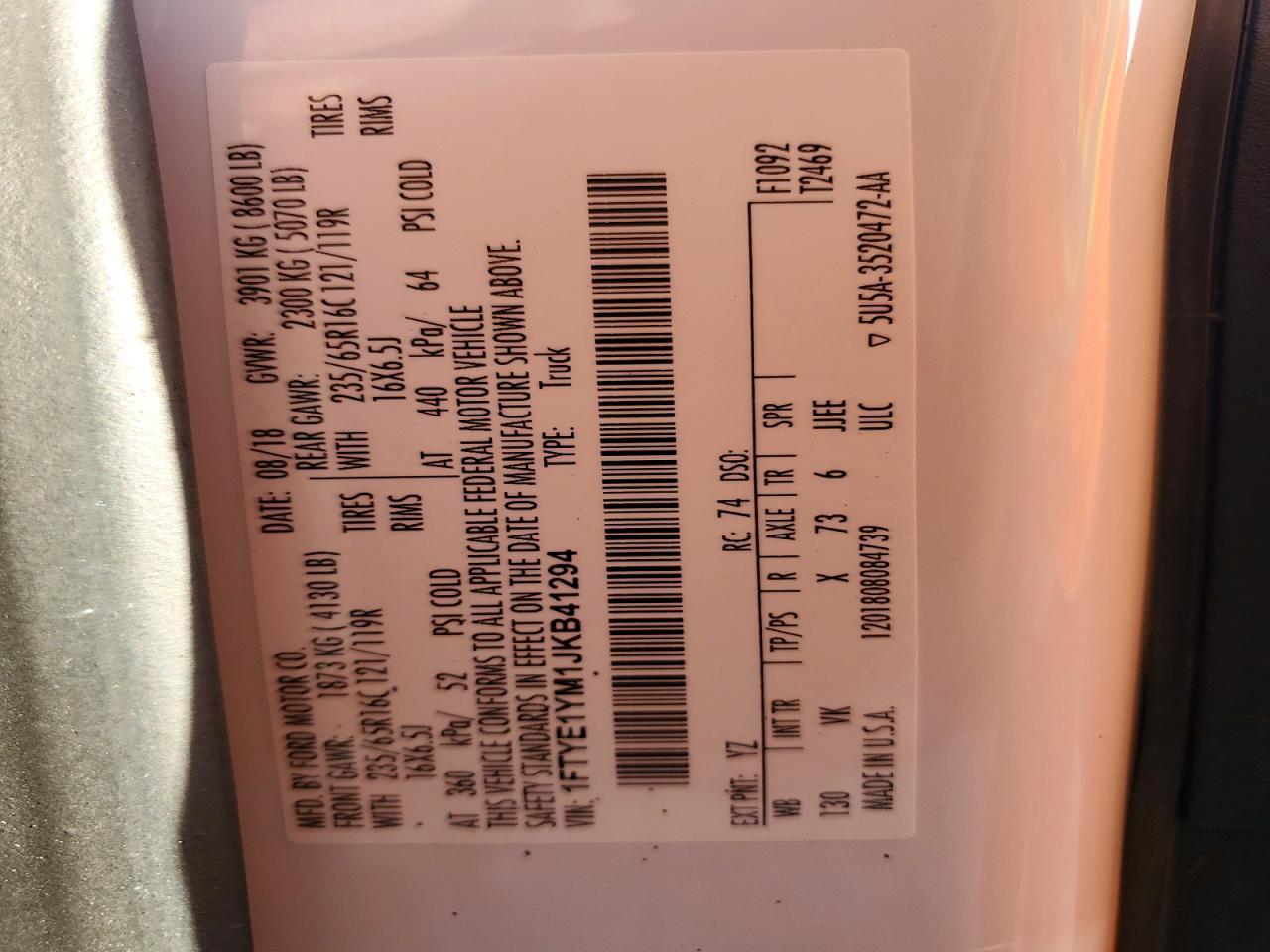 2018 Ford Transit T-150