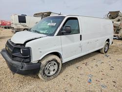 Salvage trucks for sale at Grand Prairie, TX auction: 2015 Chevrolet Express 3500 Utility / Service Van