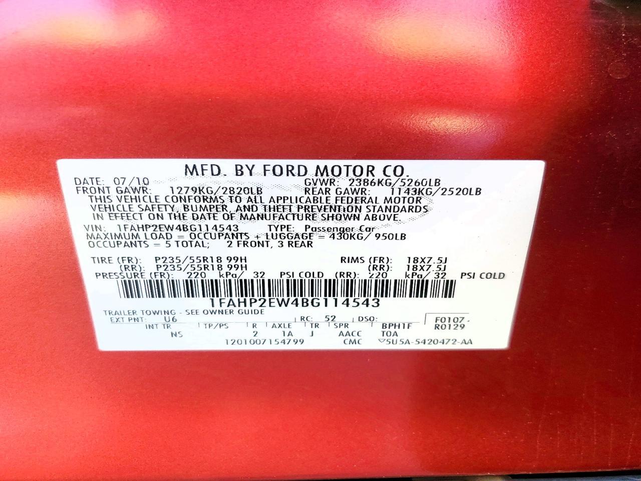 2011 Ford Taurus sel