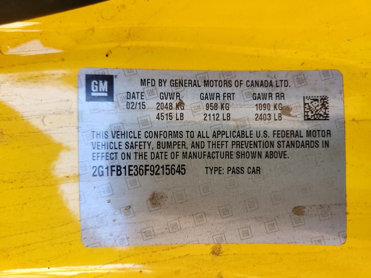 2015 Chevrolet Camaro ls