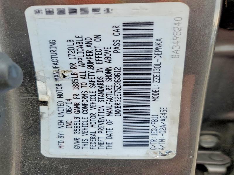 2005 Toyota Corolla le
