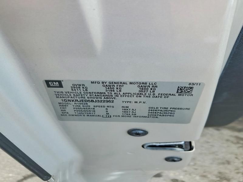 2011 Chevrolet Traverse lt