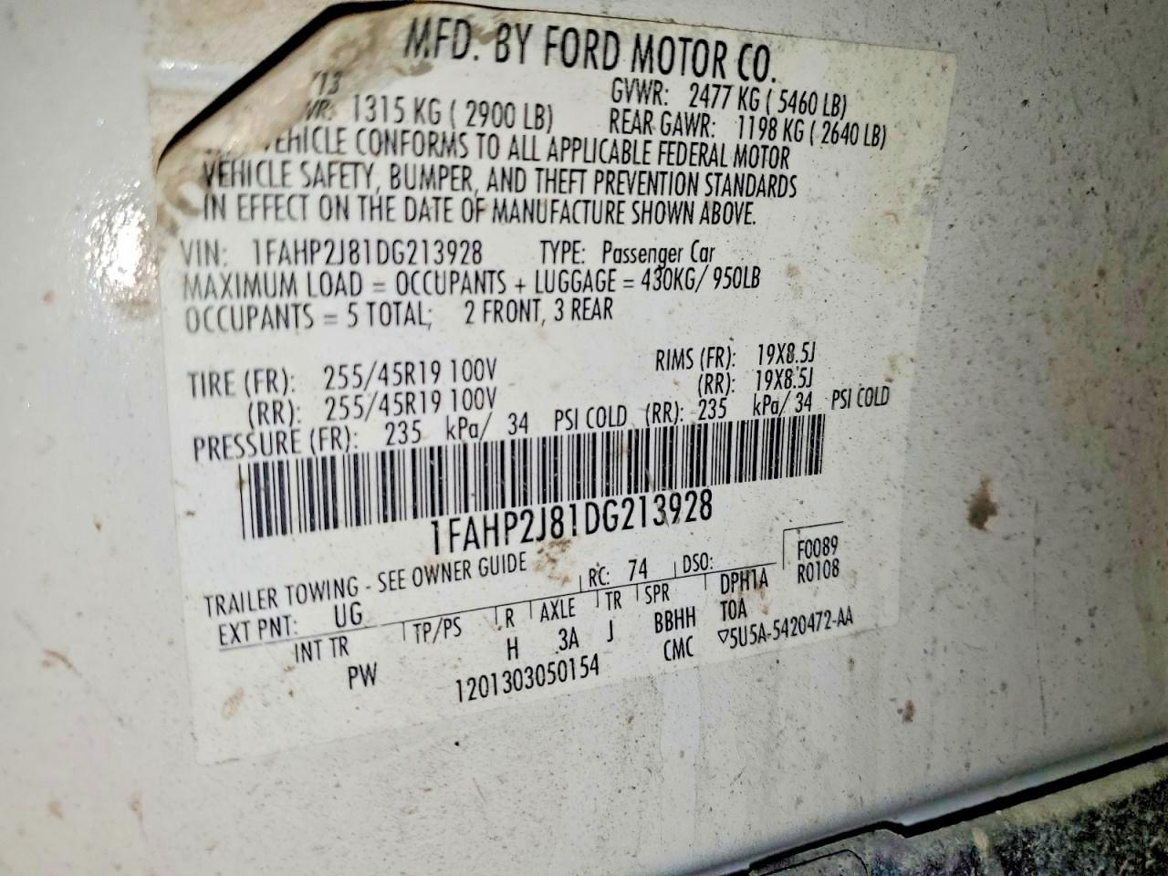 2013 Ford Taurus Limited
