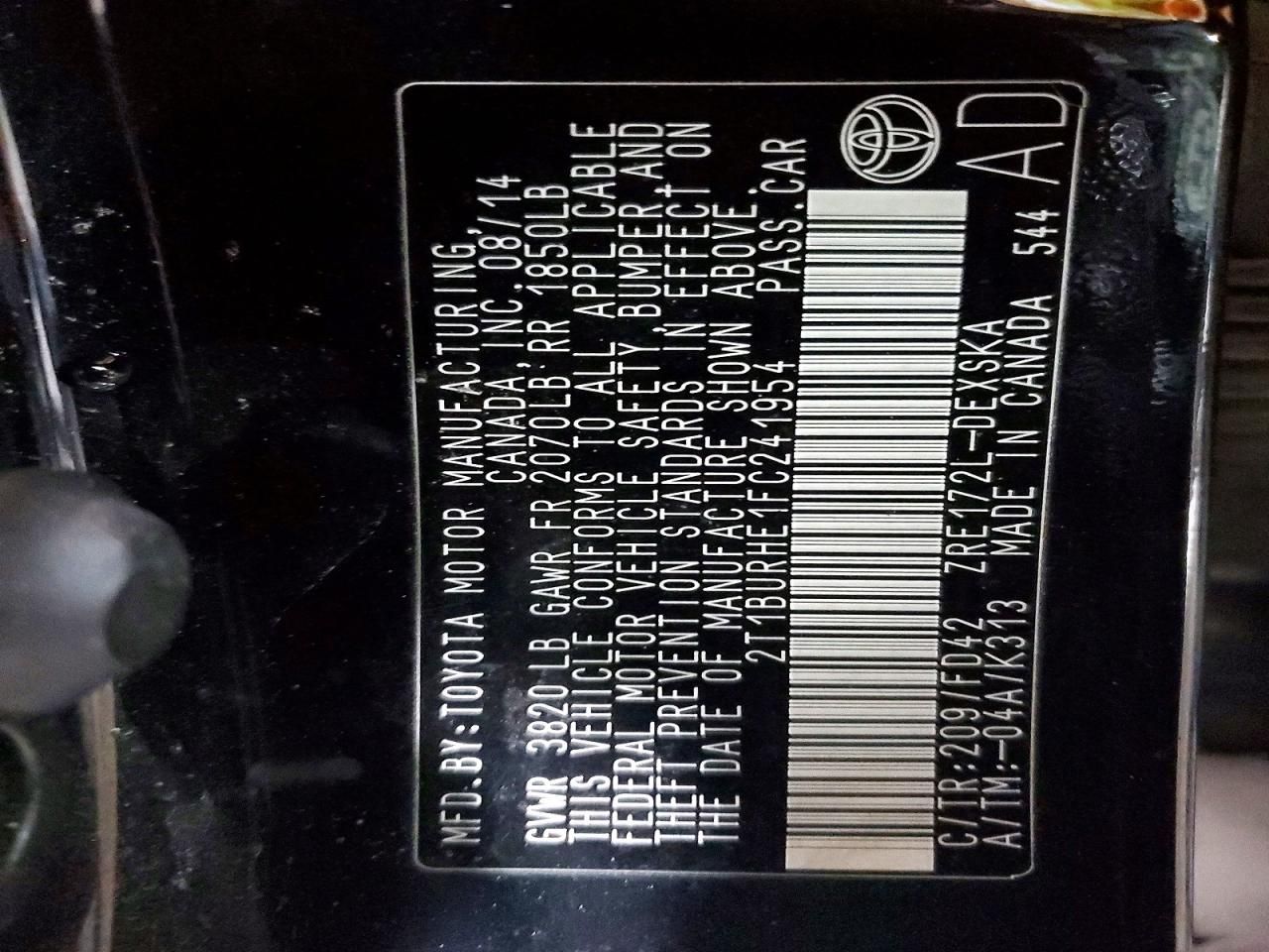 2015 Toyota Corolla s Plus