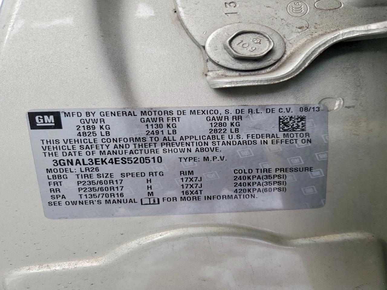 2014 Chevrolet Captiva lt