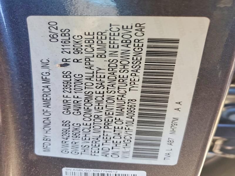 2020 Honda Accord lx