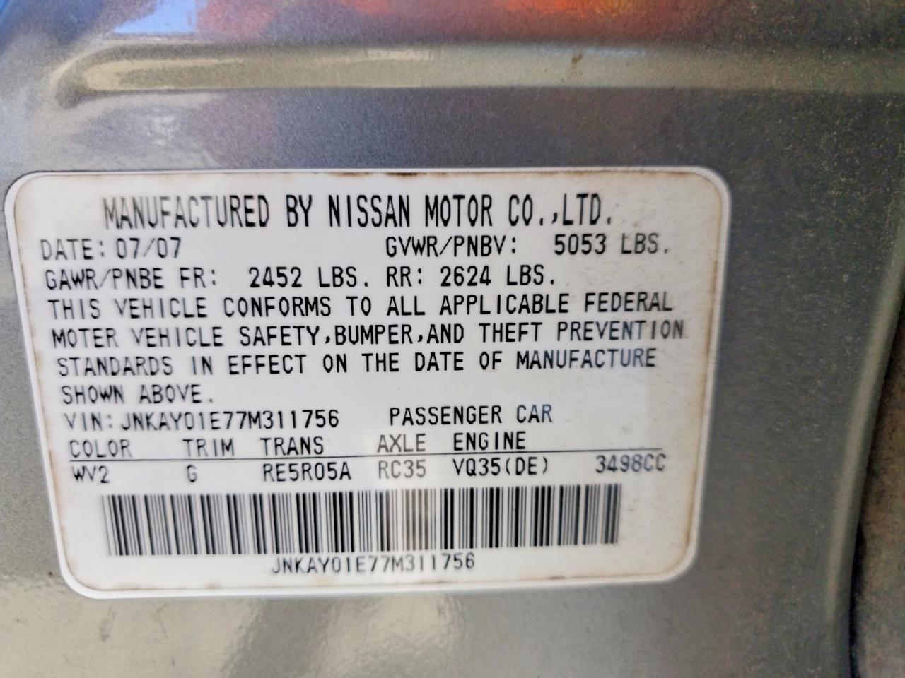 2007 Infiniti M35 Base