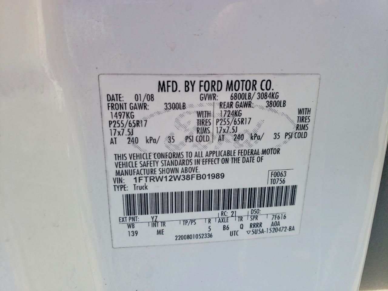 2008 Ford F150 Supercrew