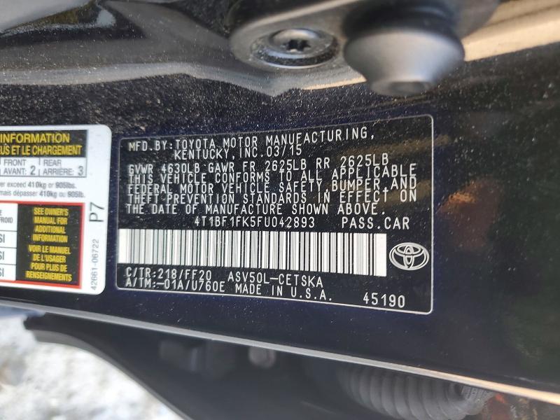 2015 Toyota Camry le
