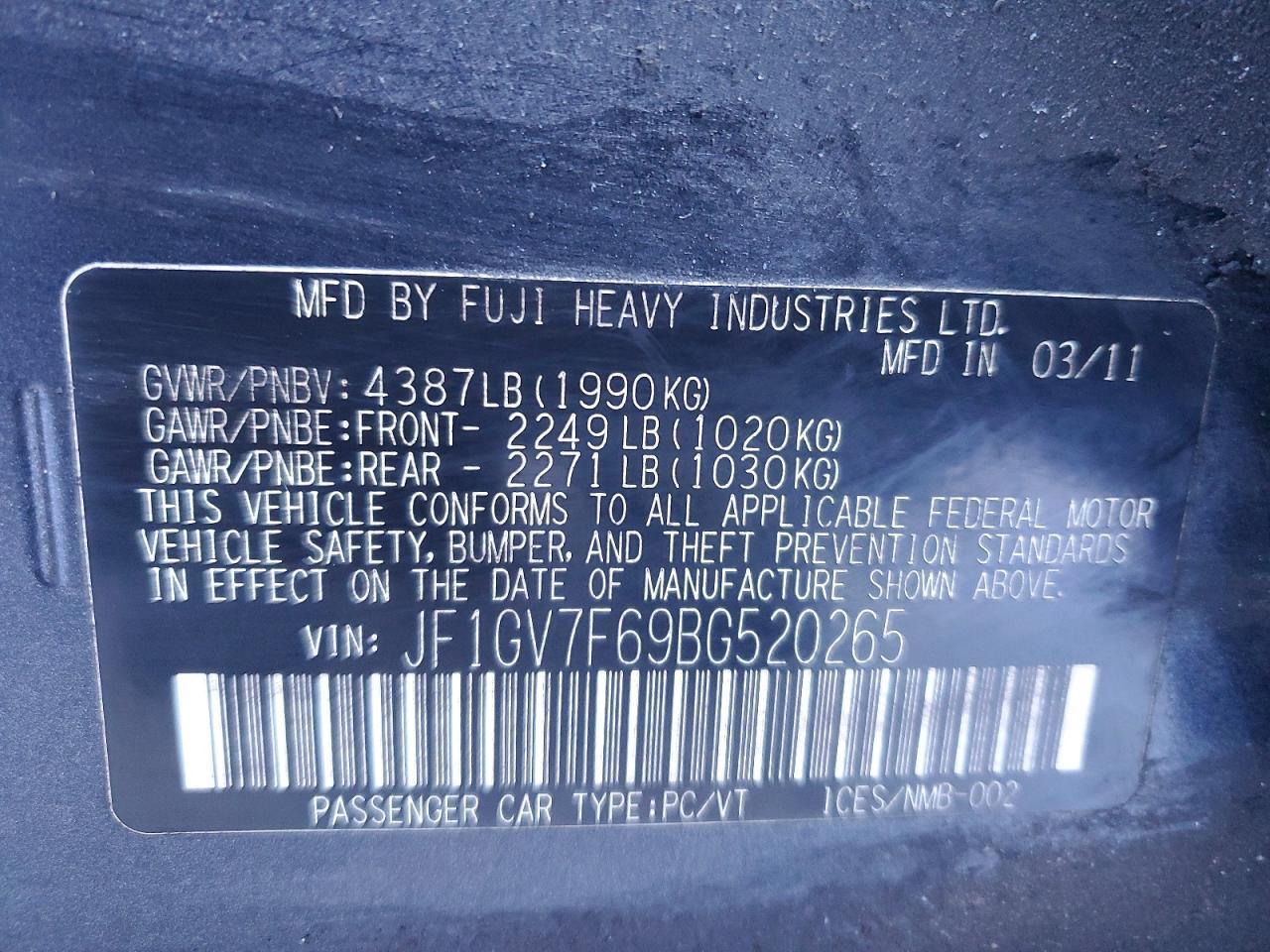 2011 Subaru Impreza wrx