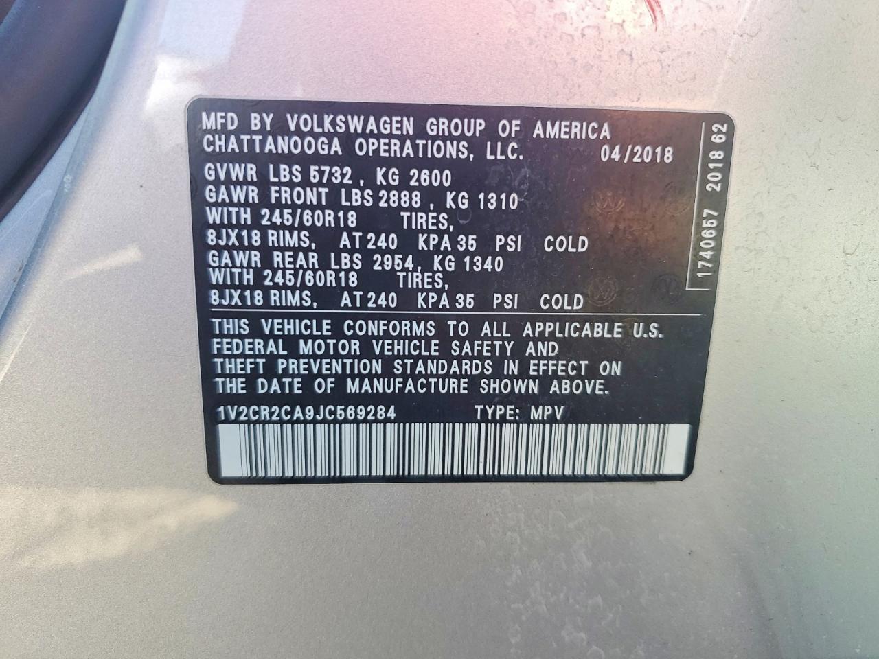 2018 Volkswagen Atlas se