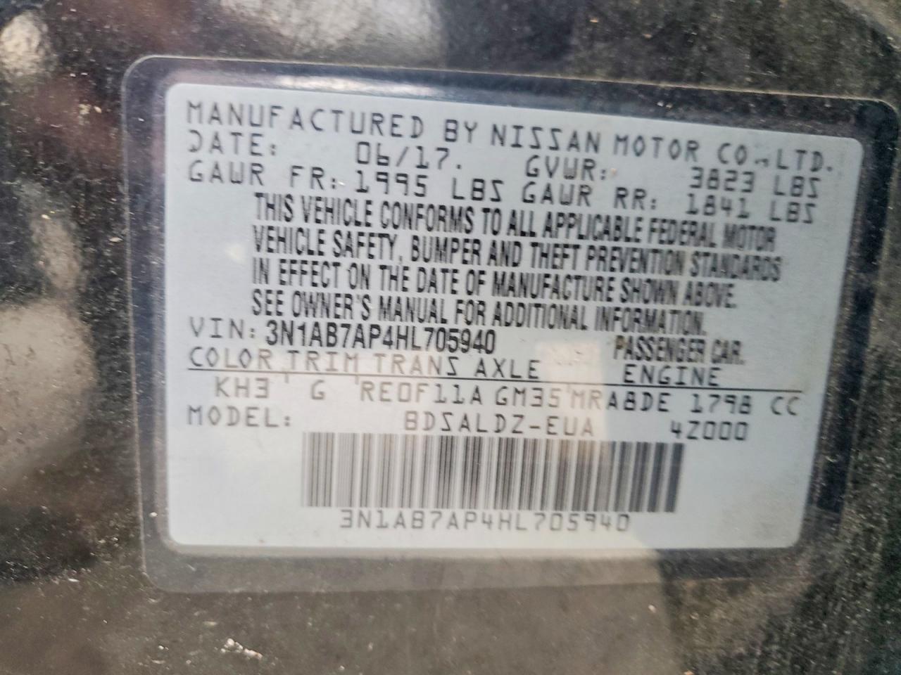 2017 Nissan Sentra s