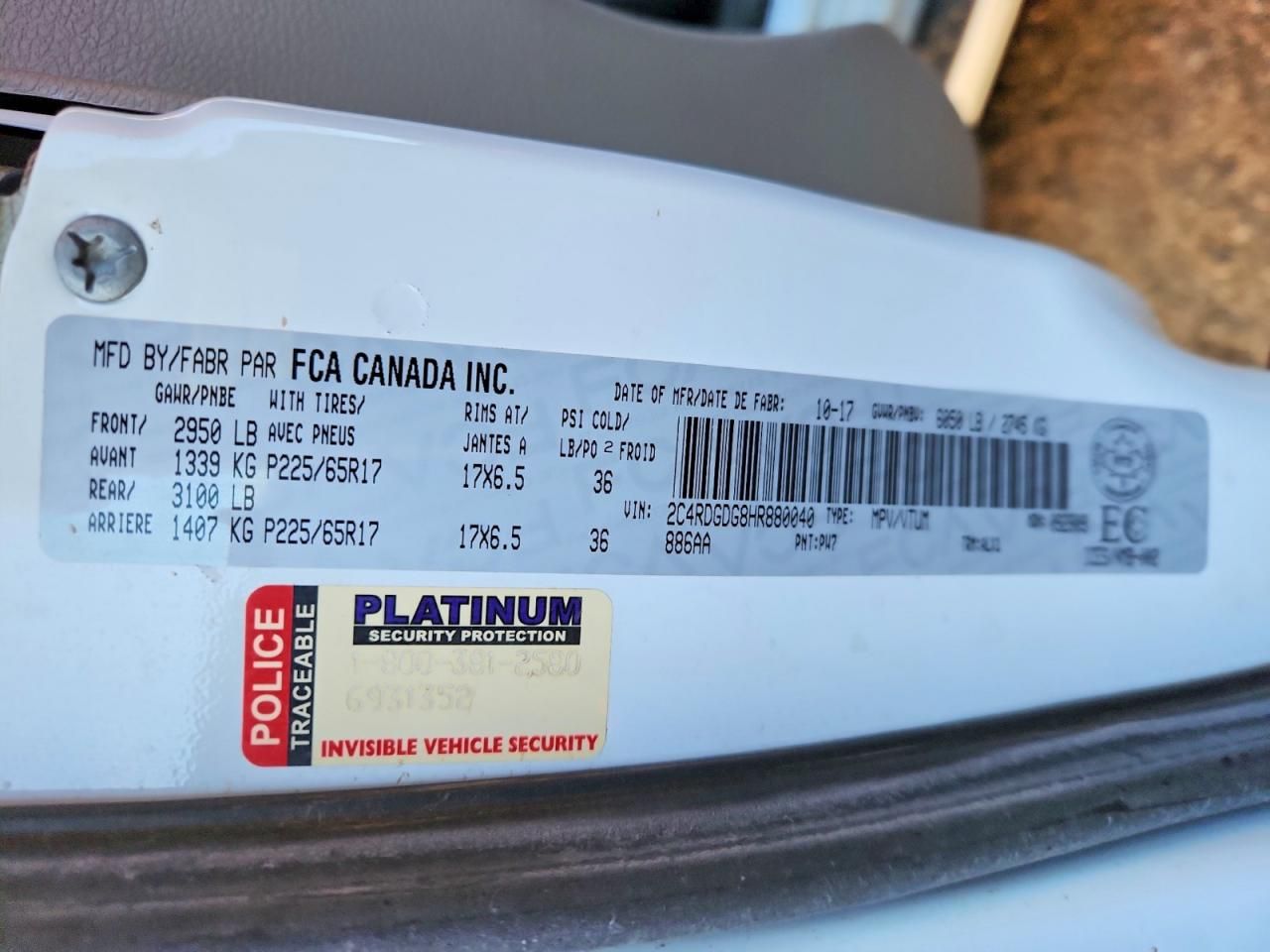 2017 Dodge Grand Caravan Crew