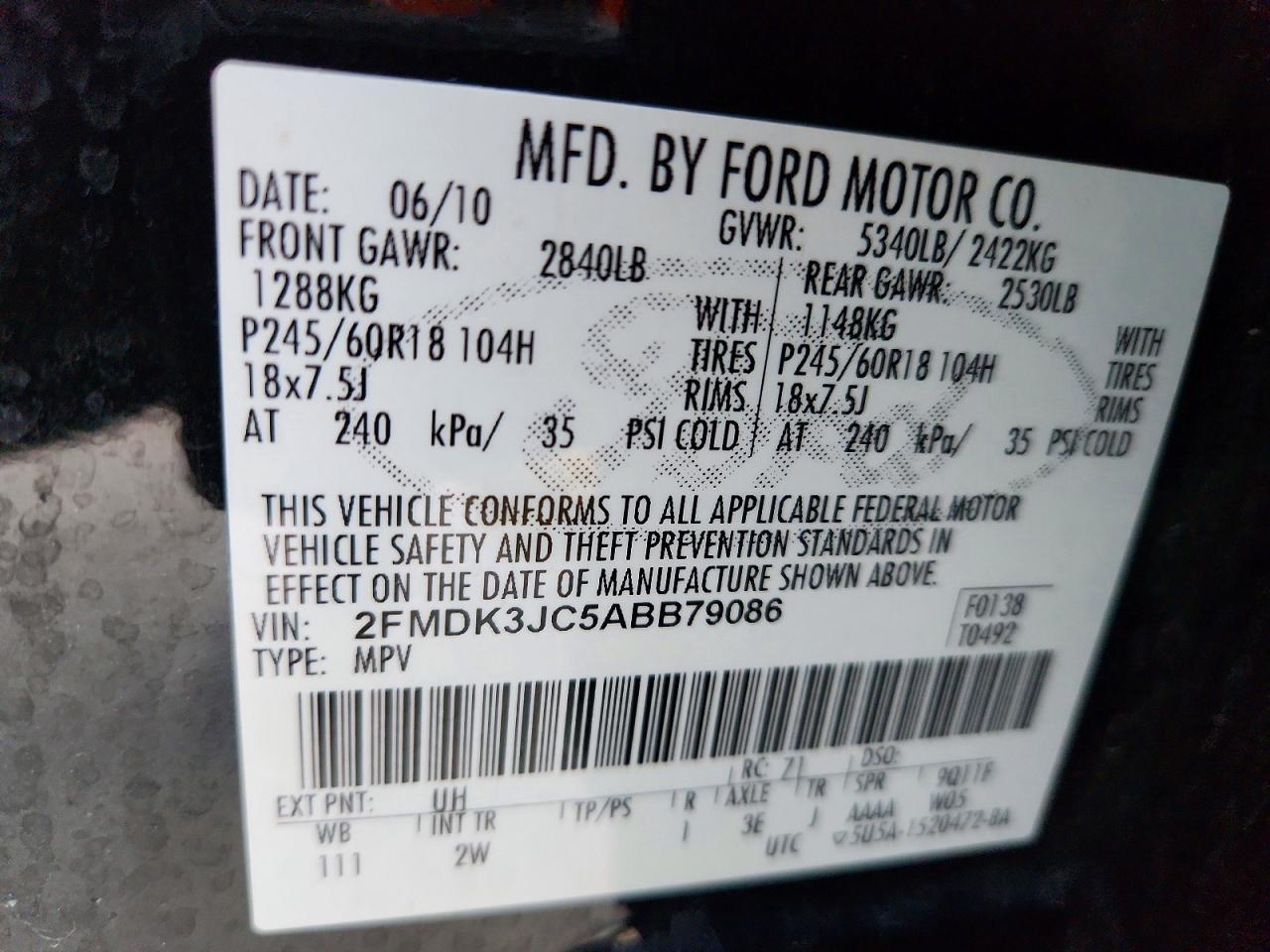 2010 Ford Edge sel