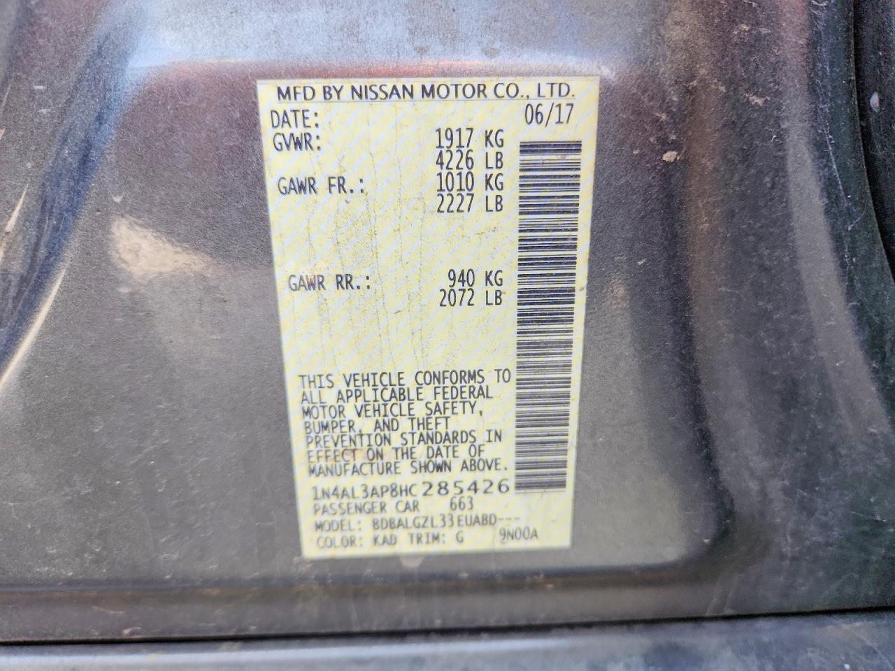 2017 Nissan Altima 2.5