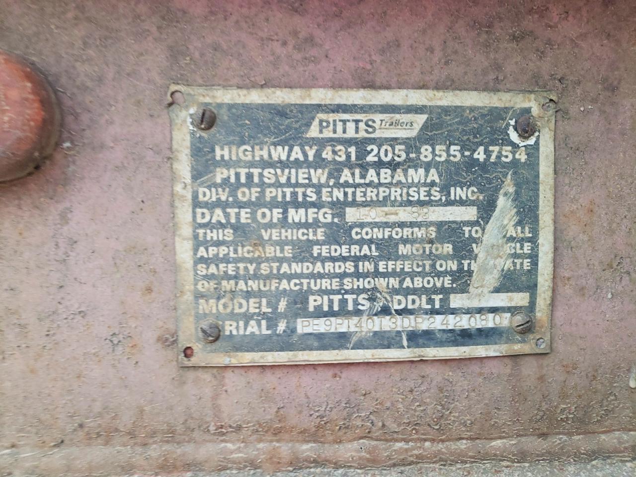 1989 Pitts LOG Trailer
