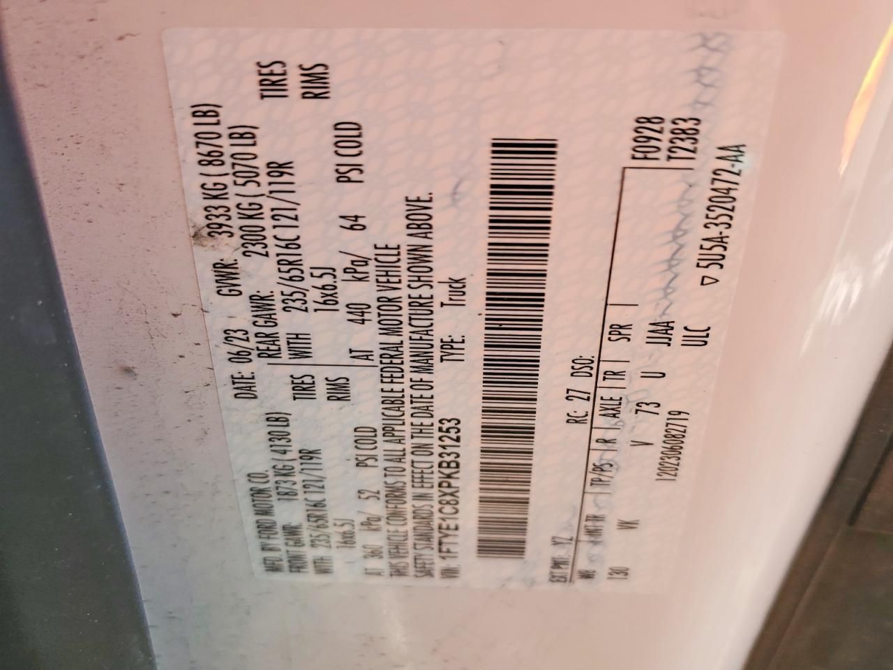 2023 Ford Transit T-150