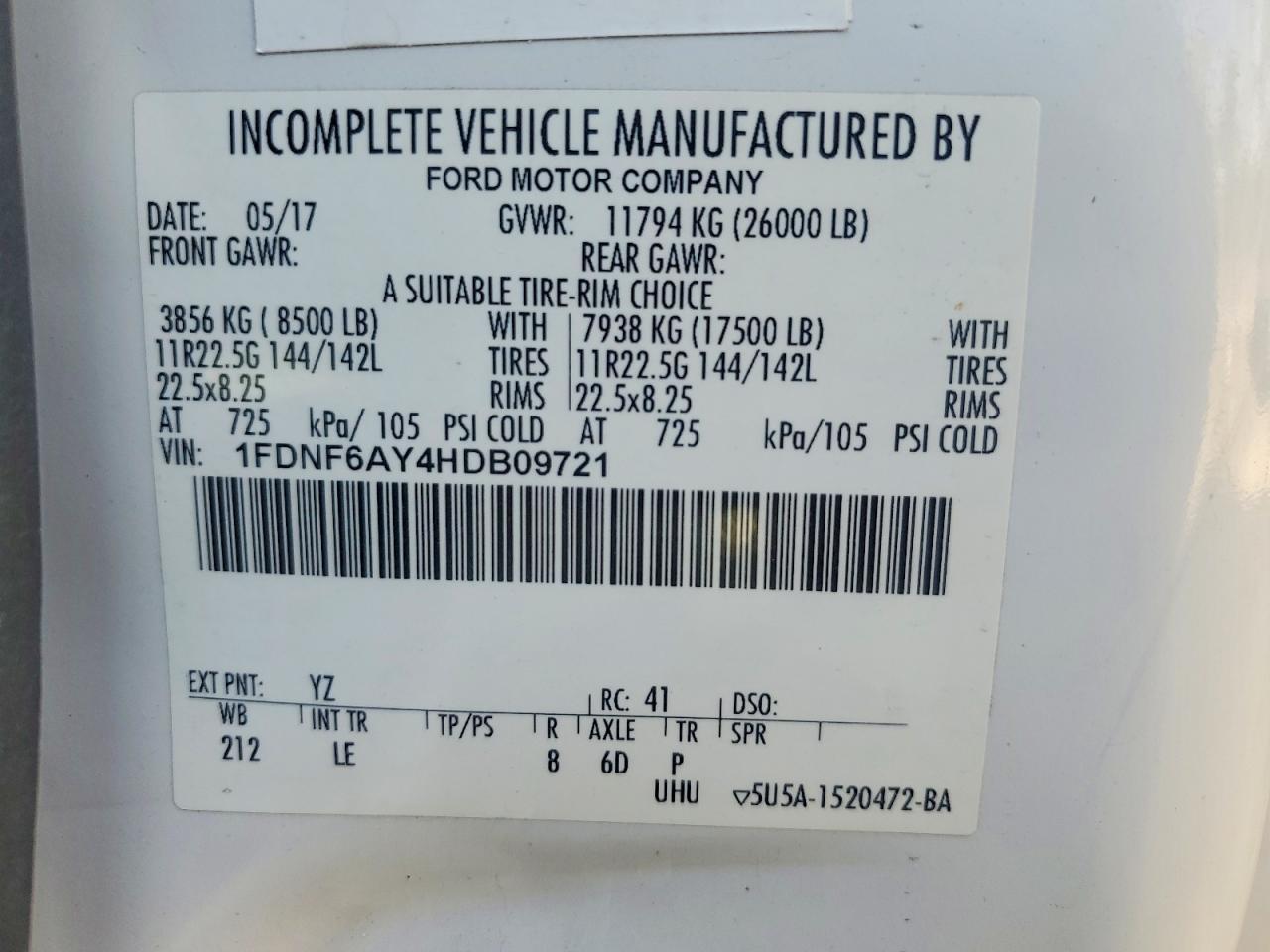 2017 Ford F650 Super Duty BOX Truck