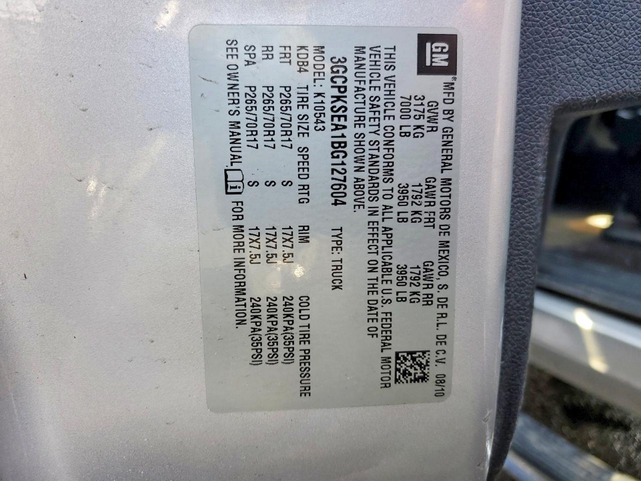 2011 Chevrolet Silverado K1500 LT