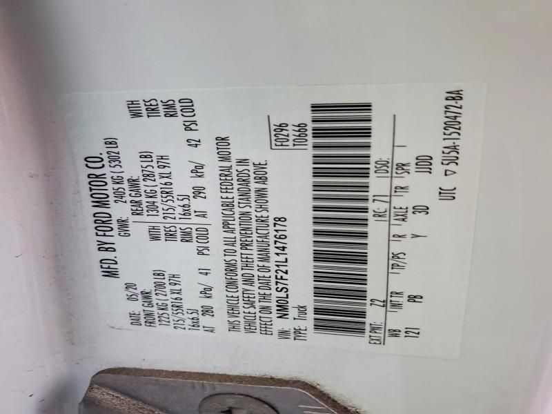 2020 Ford Transit Connect Utility / Service Van