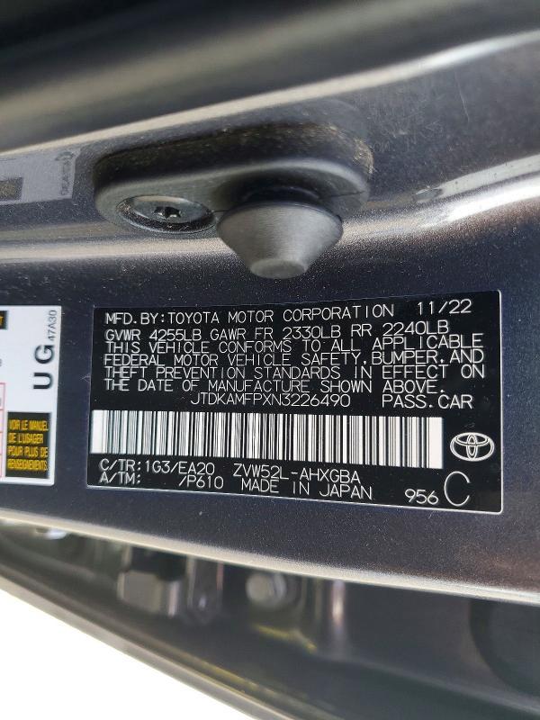 2022 Toyota Prius Prime le