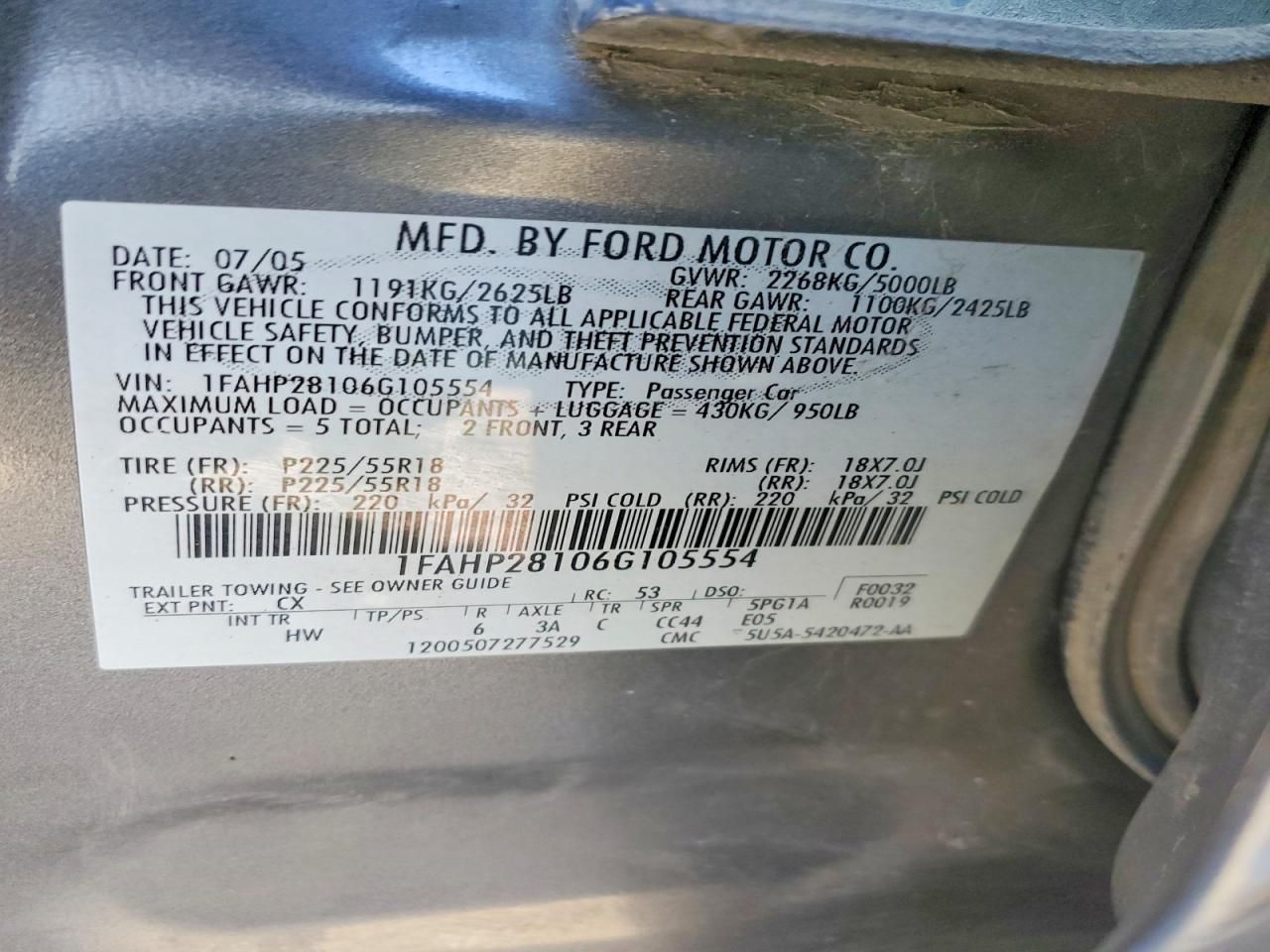 2006 Ford Five Hundred Limited