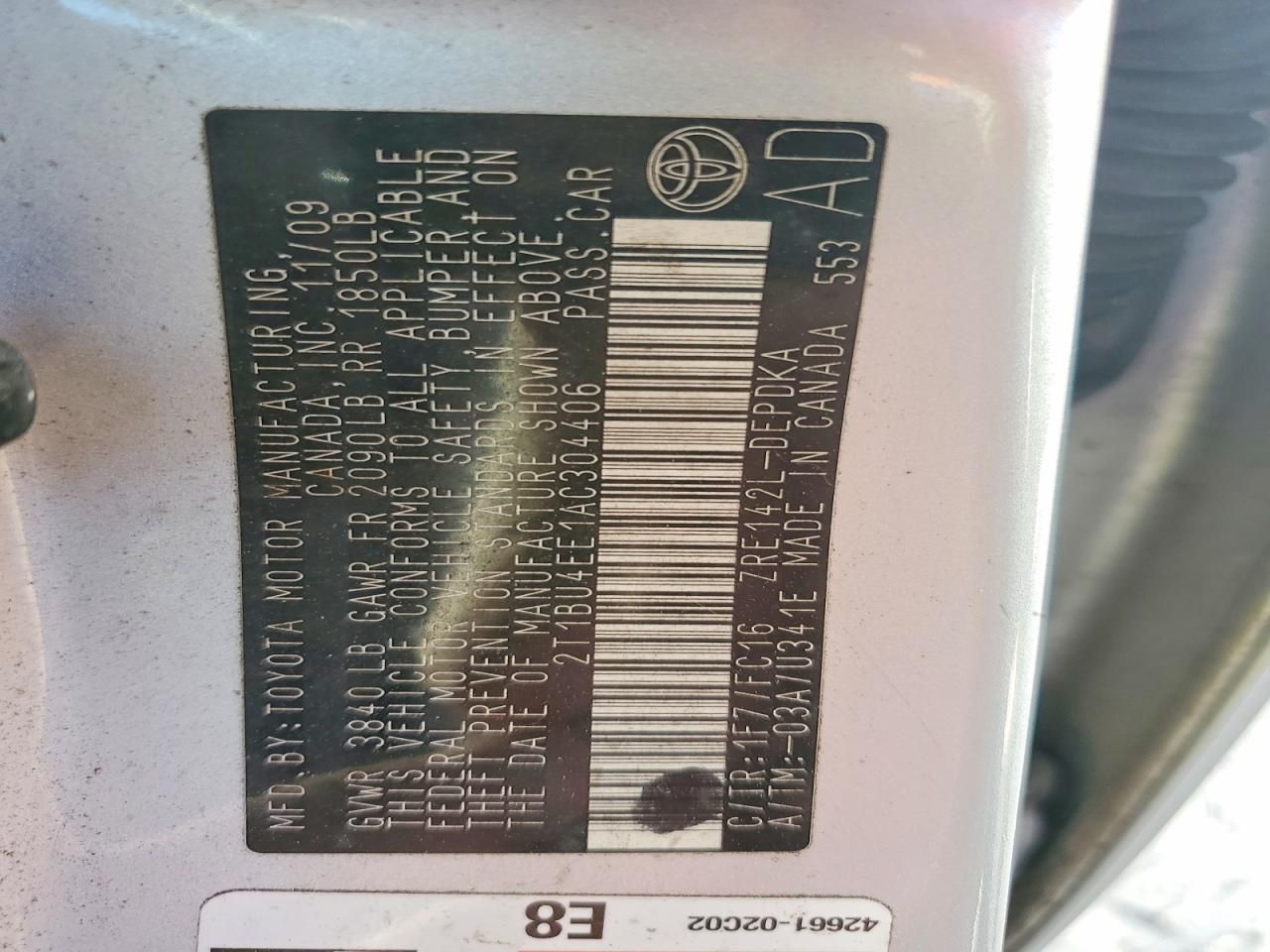 2010 Toyota Corolla Base