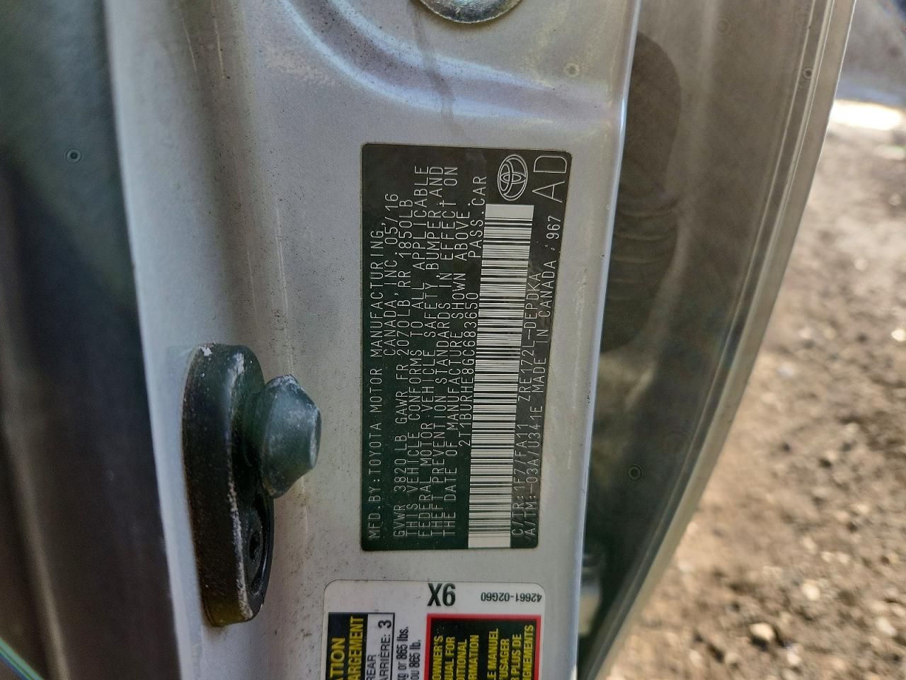 2016 Toyota Corolla l