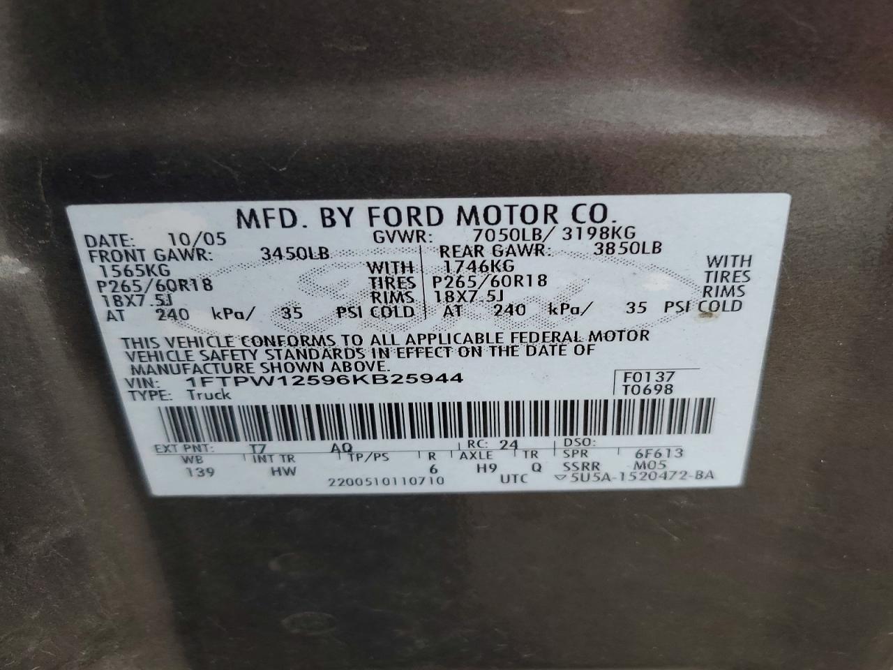 2006 Ford F150 Supercrew