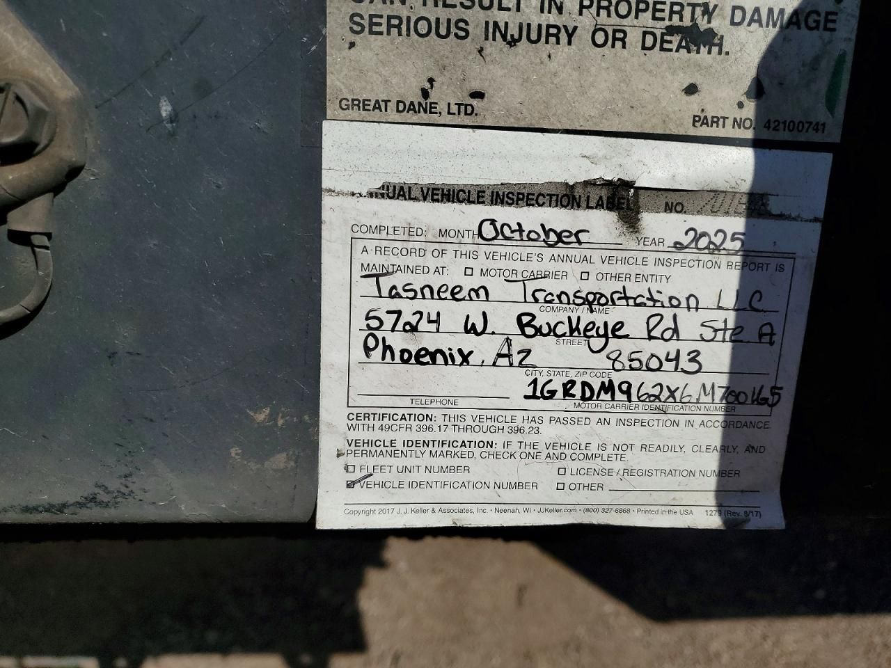 2006 Great Dane Trailer-Flatbed Trailer