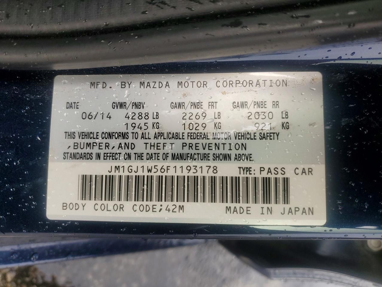 2015 Mazda 6 Grand Touring