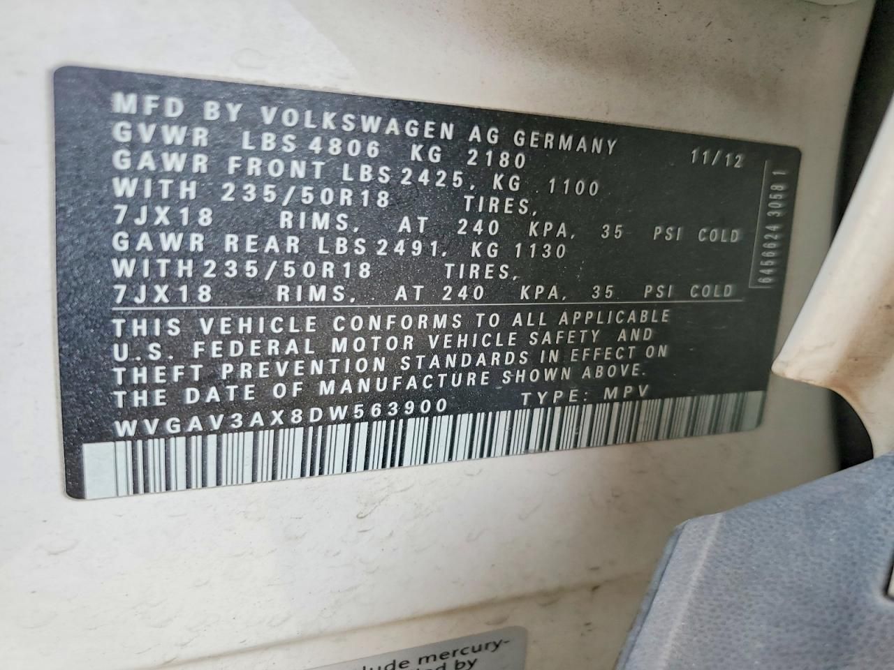 2013 Volkswagen Tiguan s