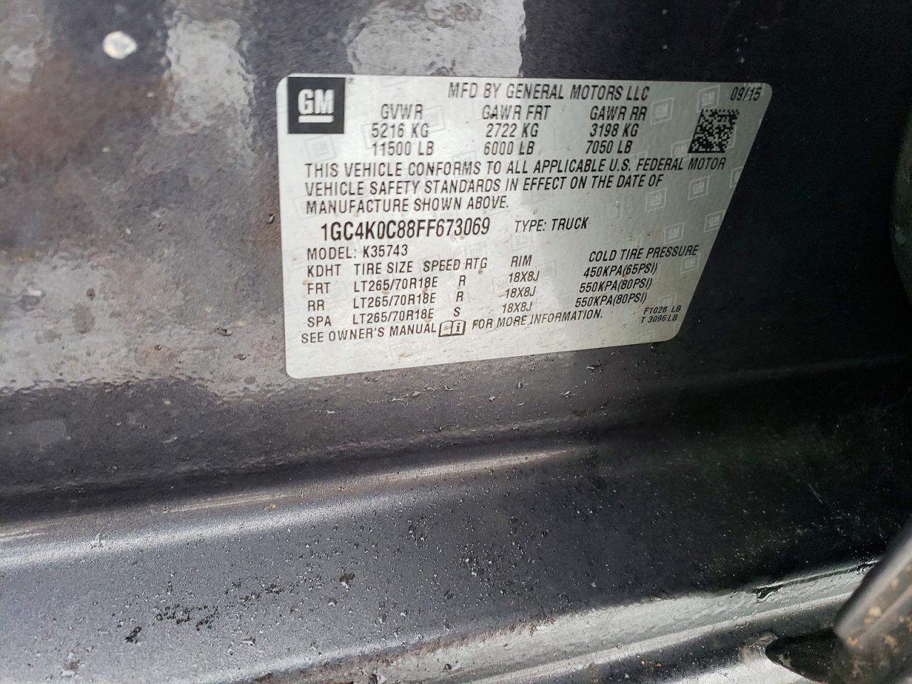 2015 Chev Silverado 3500 hd lt