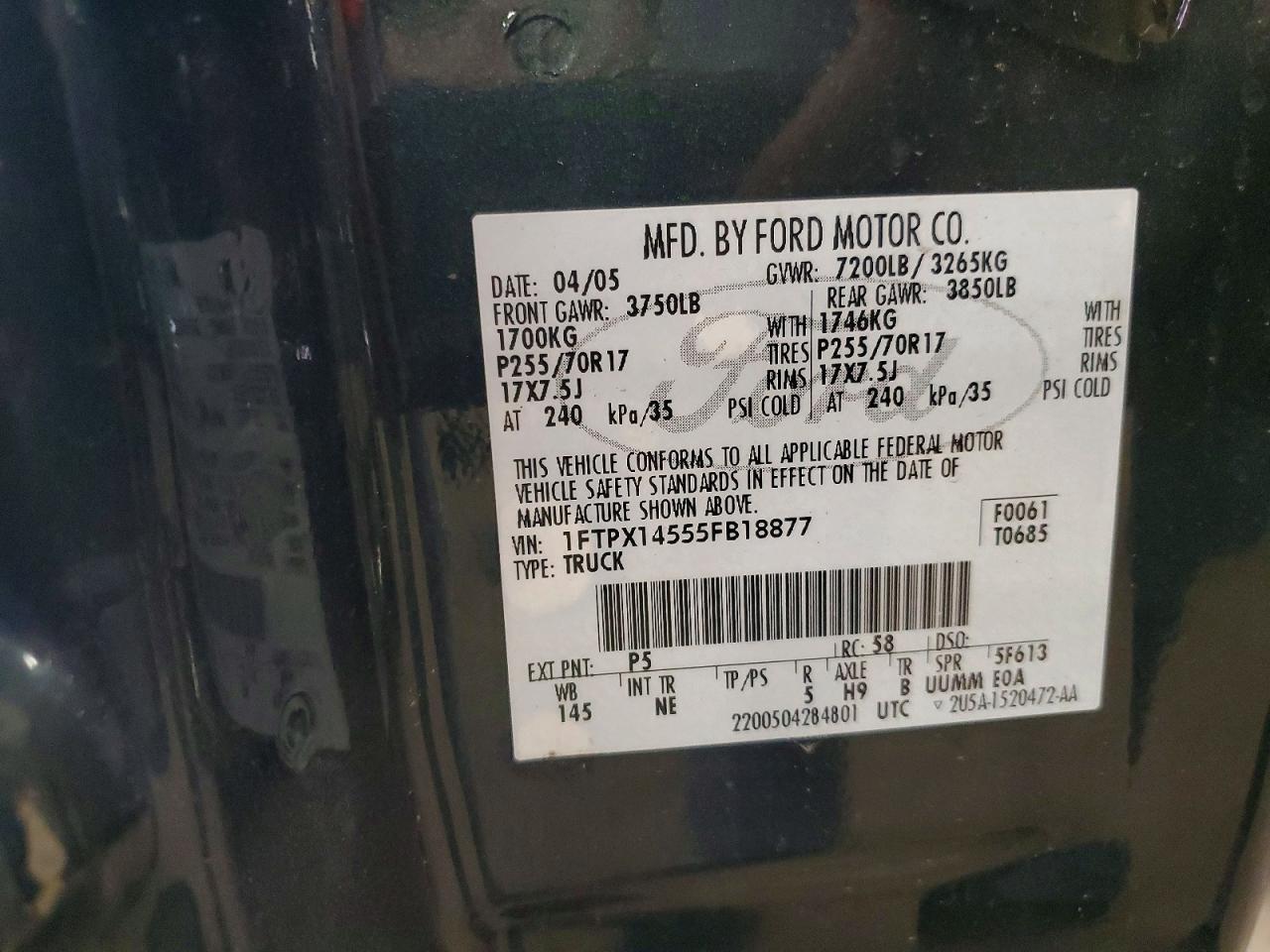 2005 Ford F150