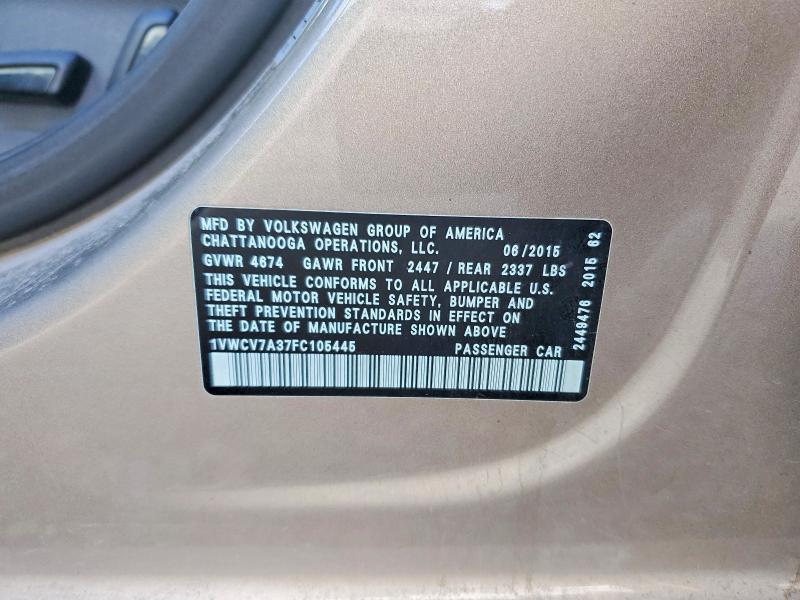 2015 Volkswagen Passat sel