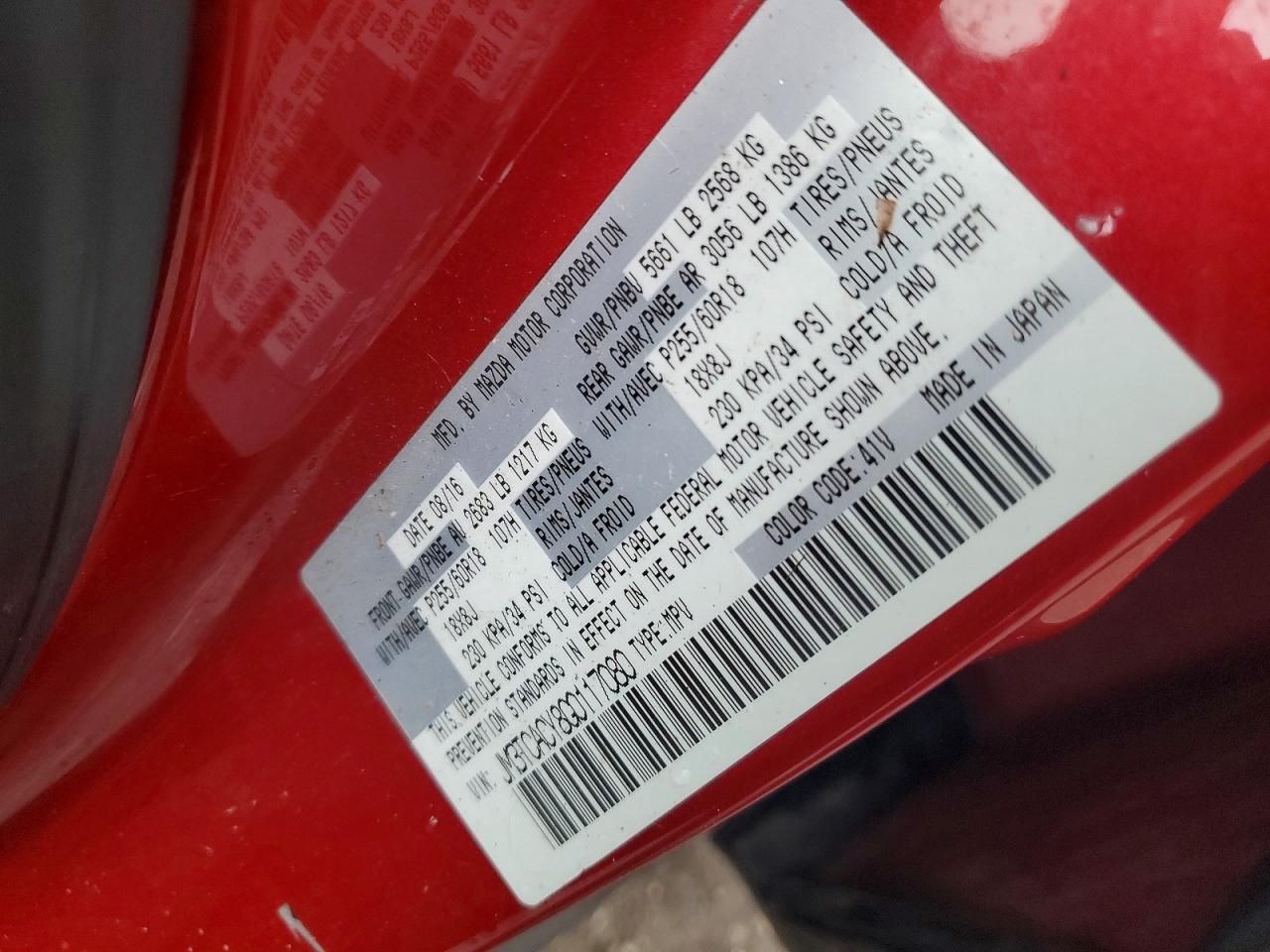 2016 Mazda Cx-9 Touring