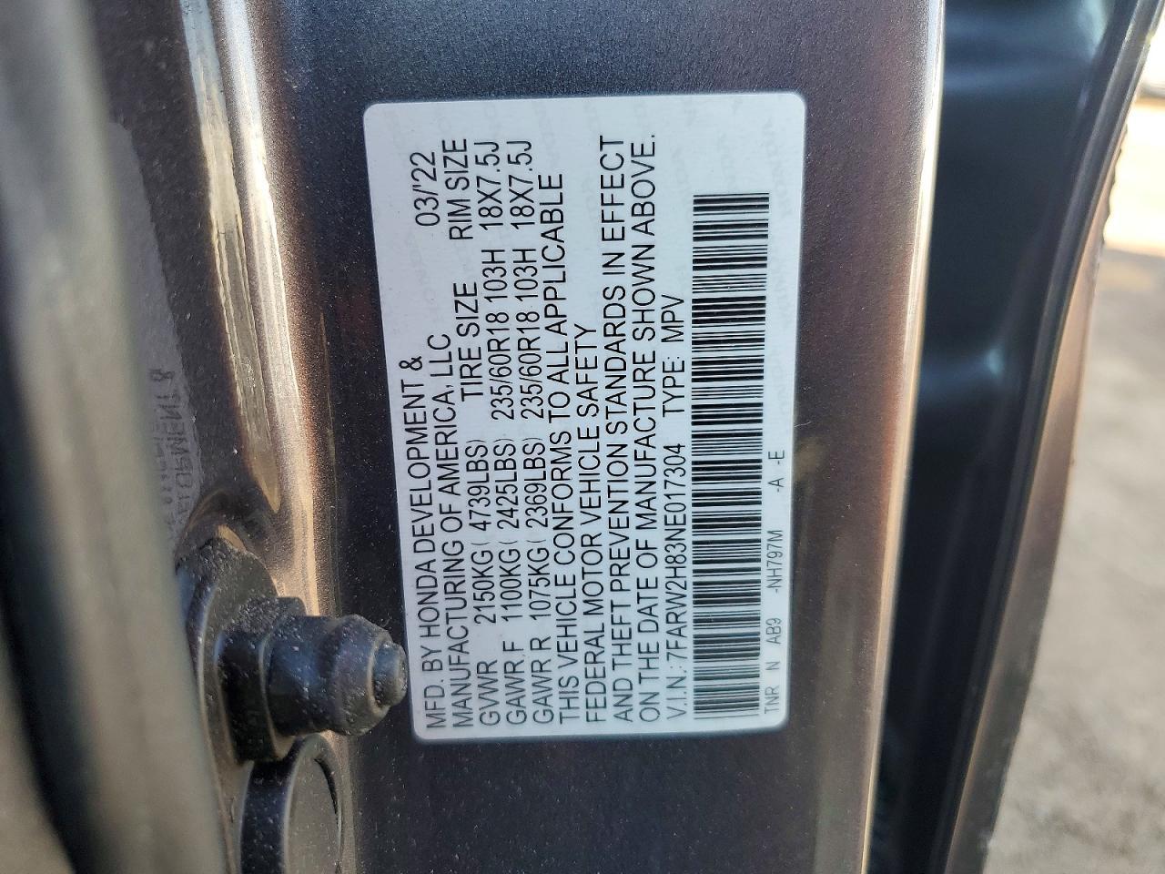 2022 Honda Cr-v exl