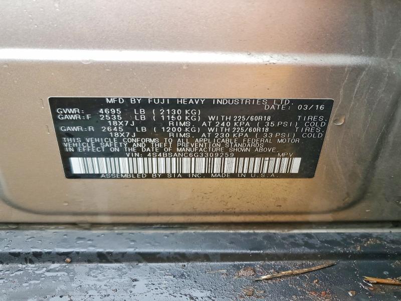 2016 Subaru Outback 2.5i Limited