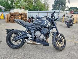 Salvage motorcycles for sale at Van Nuys, CA auction: 2022 Triumph Trident 660