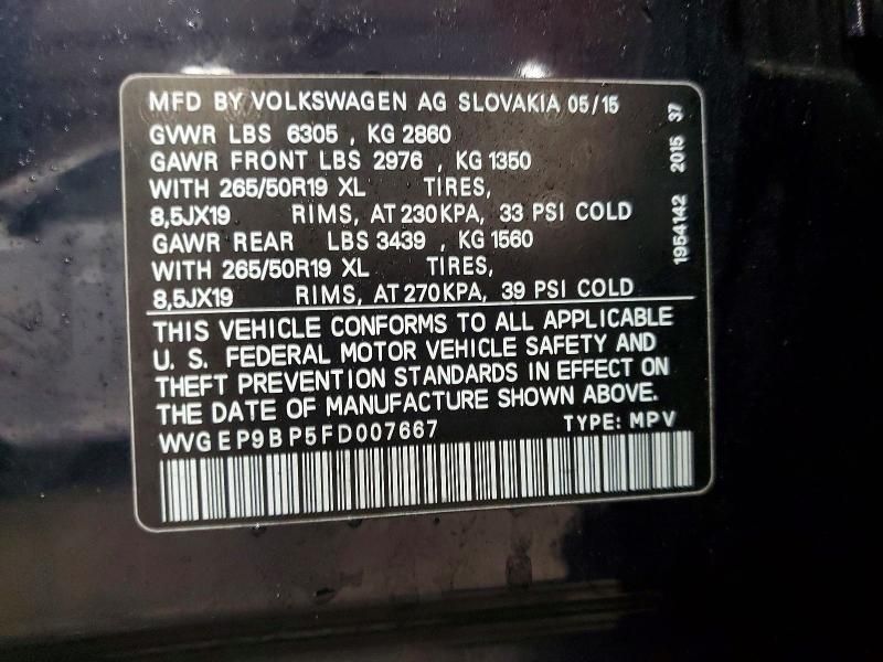 2015 Volkswagen Touareg V6 tdi