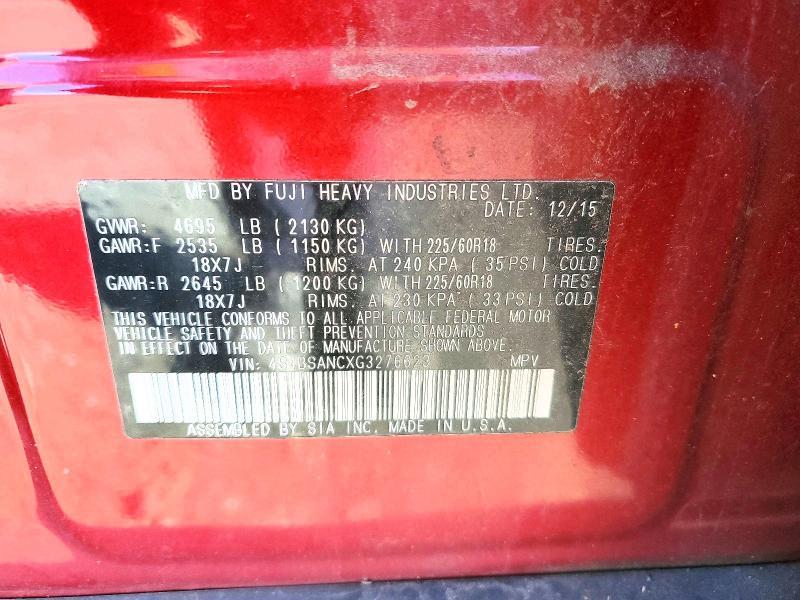2016 Subaru Outback 2.5i Limited