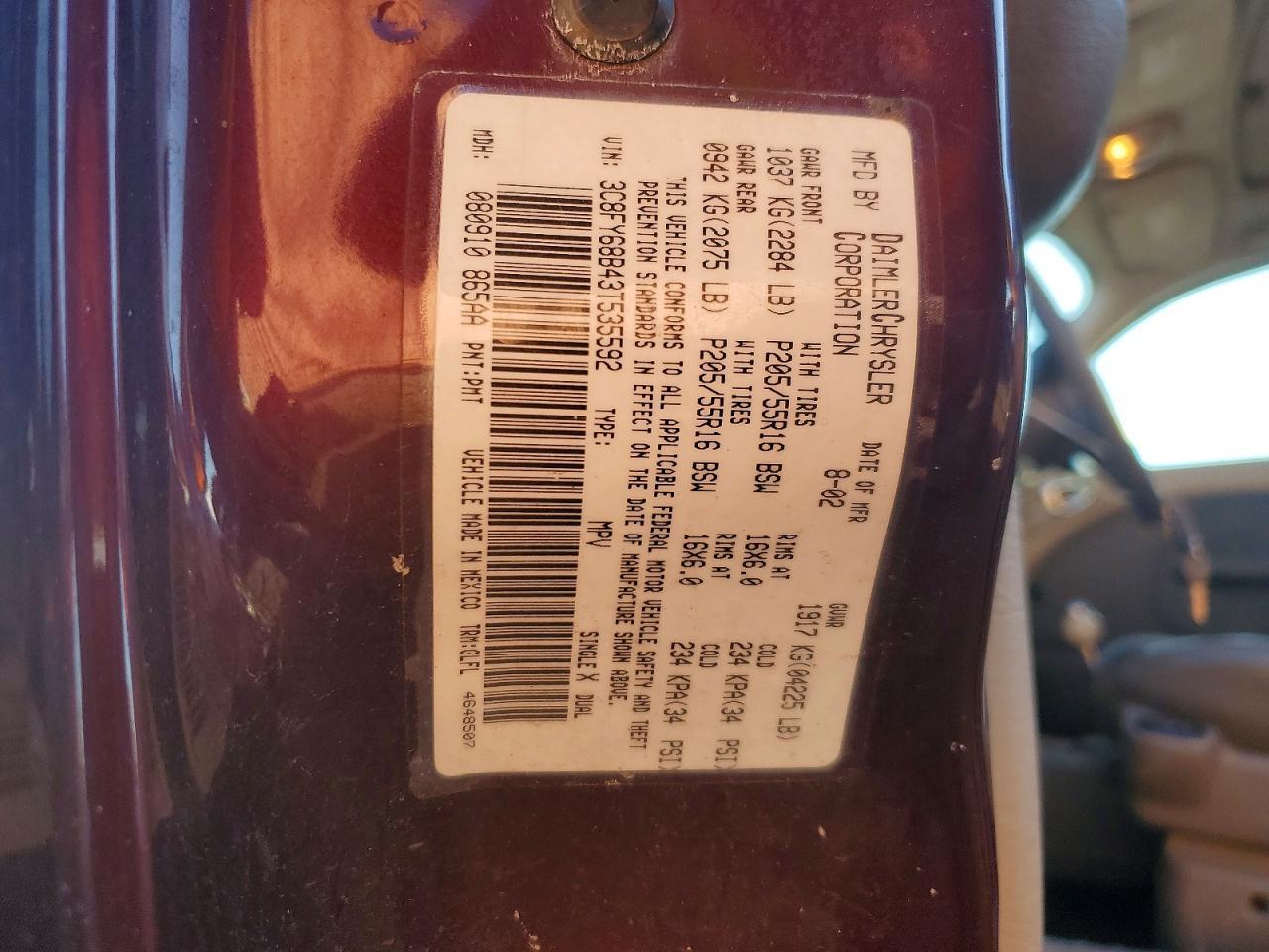 2003 Chrysler Pt Cruiser Limited