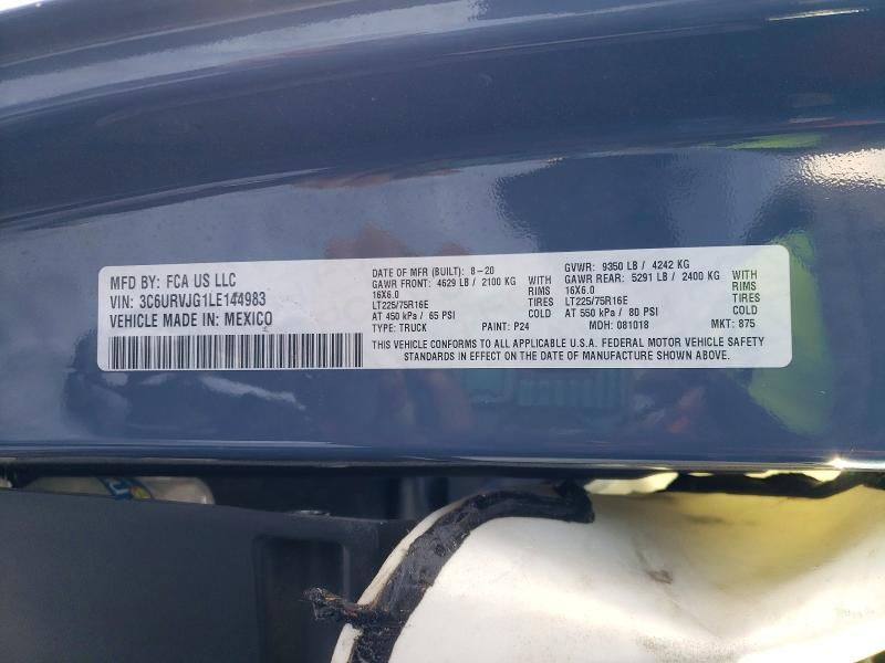 2020 Dodge Ram Promaster 3500 Delivery van