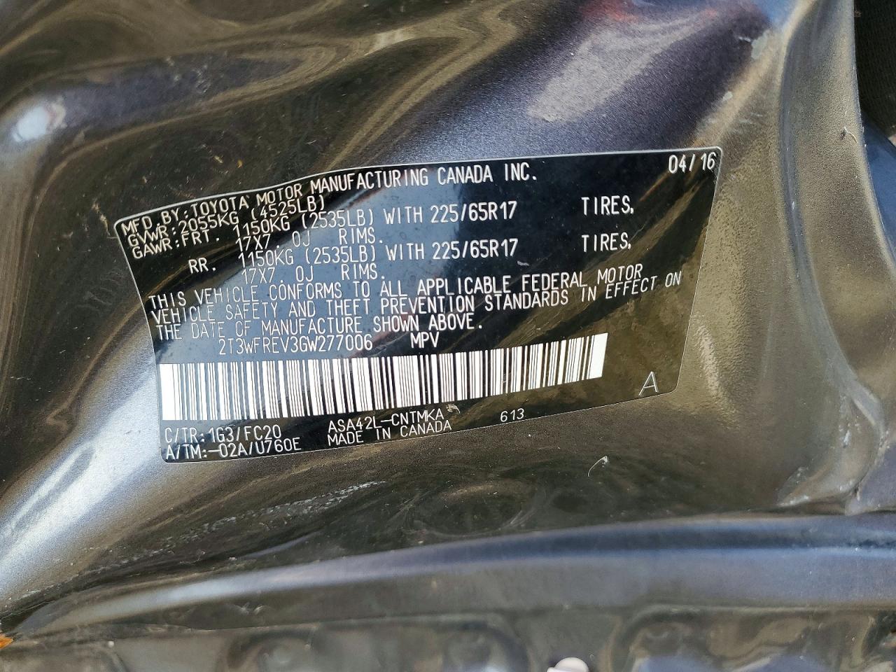 2016 Toyota Rav4 xle