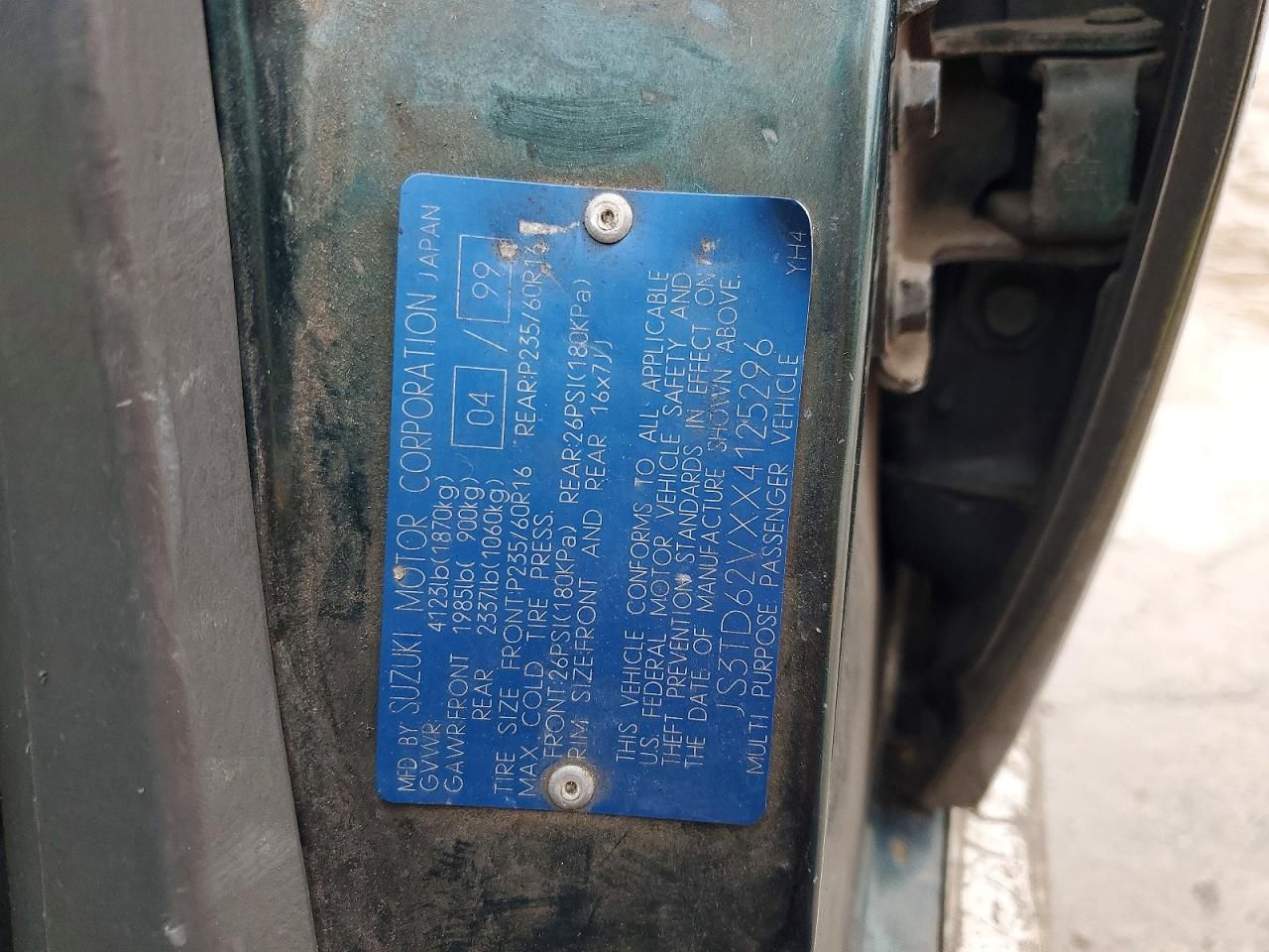 1999 Suzuki Grand Vitara jx