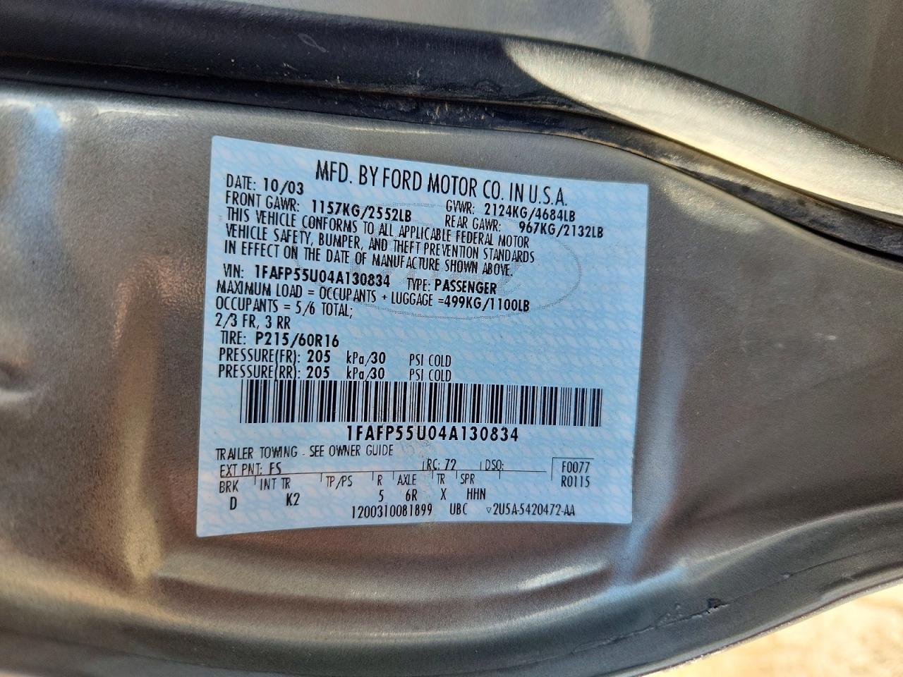 2004 Ford Taurus ses