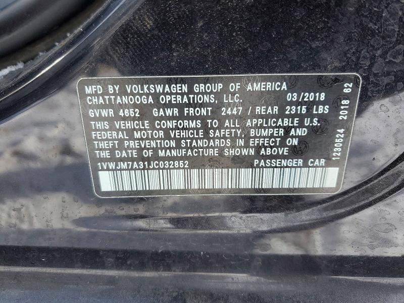 2018 Volkswagen Passat gt