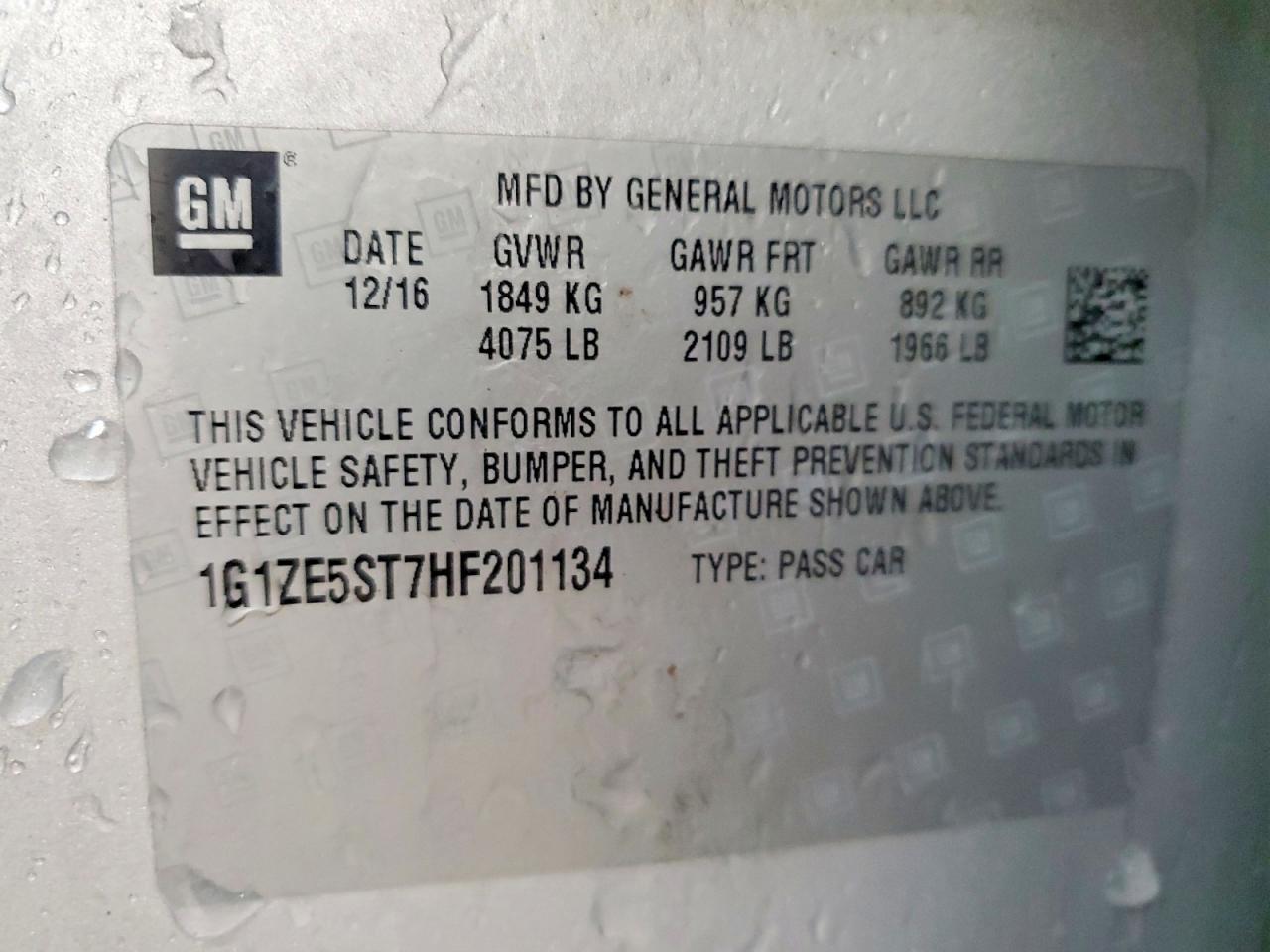 2017 Chevrolet Malibu lt