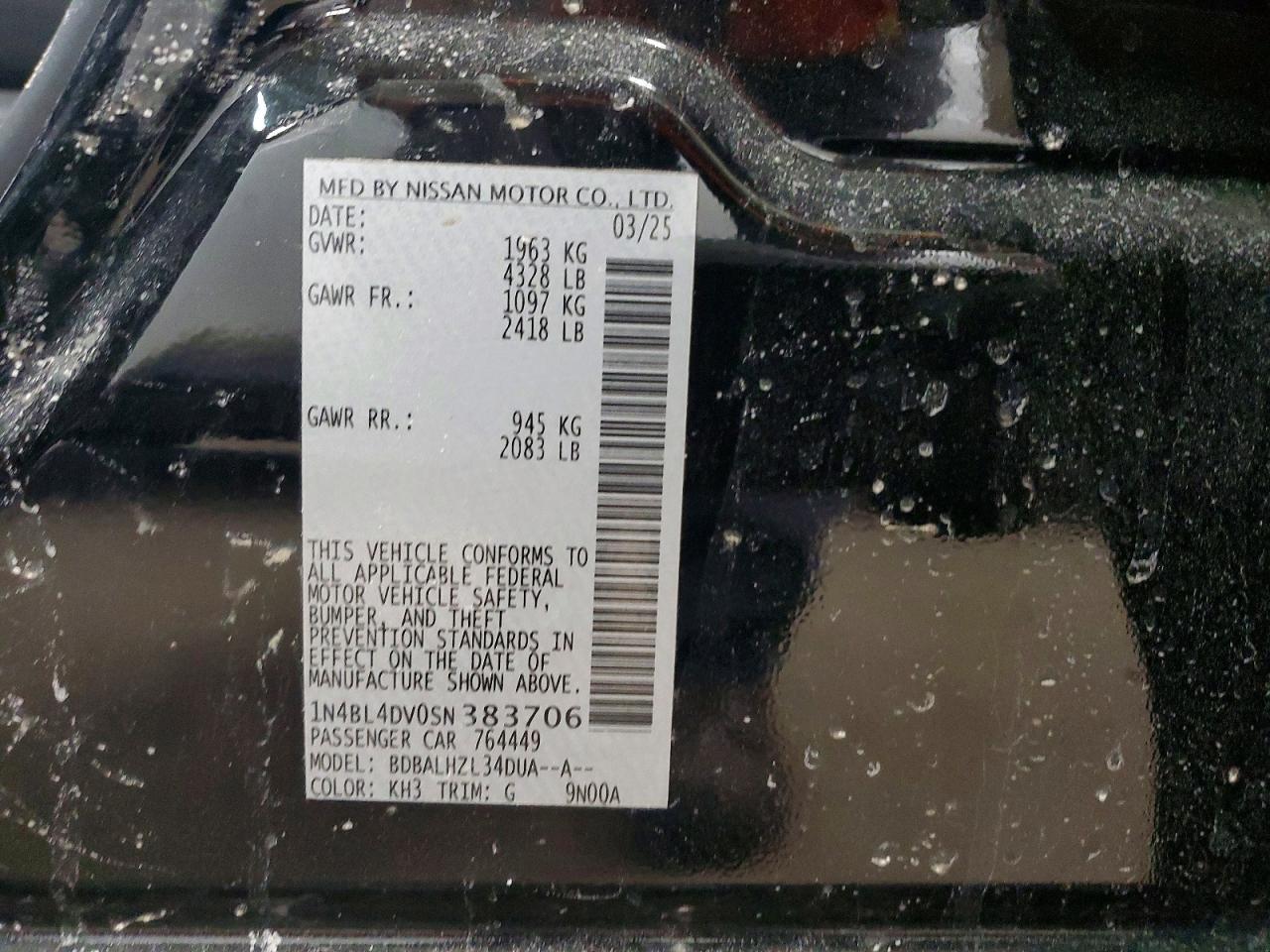 2025 Nissan Altima sv